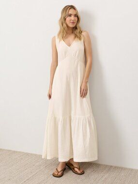 Organic Coastal Double Gauze Beach To Brunch Maxi Dress